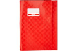 Brunnen Baier & Schneider - Sobrecubierta para libros y cuadernos tamaño A4, 21,5 x 30,7 cm, color rojo intenso