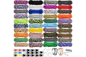 WEREWOLVES 550 Paracord Type III - Survival Paracord Bracelet Rope Kits - Tent Rope Parachute Cord Combo Crafting Kits, Many Colors of Outdoor Survival Rope - Great Gift
