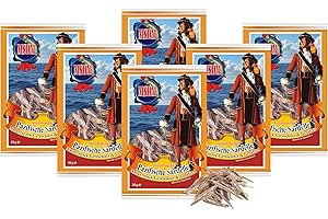 ‎MSDM Pazifische Sardellen - Original (6x36g Pack) - Fisch Jerky I High Protein I Snacks I Trockenfisch Omega 3 I Beef Jerky , Trockenfleisch & Chips Alternative
