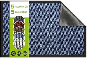SQUATCH® | Wewnętrzna mata wejściowa | Trwała i antypoślizgowa wycieraczka | Absorbuje wodę i zbiera brud | Łatwa do czyszczenia (Niebieski, 40x60cm)
