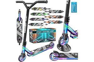 KESSER® Trottinette | Trottinette de Loisir | Trottinette Freestyle X-Limit | Direction à 360°, avec roulement à Billes ABEC 9 de 100 mm, Roues en polyuréthane | Trottinette Solide