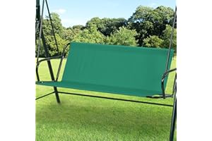 Gemsaya Replacement Garden Swing Seat Cover, Durable 600D Oxford Fabric Waterproof Hammock Furniture Swing Chair Cover, Fit for 2 Seater Swing Chair 115 x 48 x 48 cm, Green