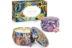 AOTTOM Scented Candles Gift Set, Aromatherapy Candles Gifts for Women, 2 Pack Soy Candles Small Gift Set, Presents for Mum,Christmas Gifts for Women,Perfect for Birthday,Anniversary,Thanksgiving,Bath,Yoga