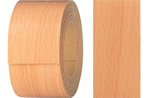 haggiy Melamine Edging Tape with Hot Melt Adhesive 40 mm x 5 m | Iron-On Edging Tape for Shelves and Panels | Beech