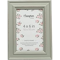 Hampton Frames Bilderrahmen 'Paloma' – 10x15 Cm, Hellblau, Shabby-Chic Holz – Mit Glas, Für Wand & Tisch, Hoch-/Querformat
