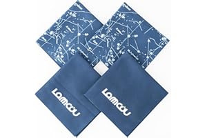 Glasses Cleaning Cloth, Lammcou Microfibre Lens Glasses Cloth for Spectacles, Optician Quality, Lint-Free Eyeglass Cleaner Wipes for Camera, Display, Phones, Tablet, Screen, 25*25cm (Blue-Star-4pcs)