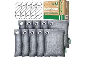 INNMILY Pochłaniacz zapachów z węglem aktywnym, eliminator zapachów dla silnego zapachu, worki oczyszczające powietrze z węgla bambusowego do domowej szafy samochodowej, dezodorant do pomieszczenia dymnego