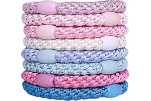 ‎J.CARP 8Stück Haargummis für Mädchen, Packung mit 8 mehrfarbigen elastischen Bändern, Haarbänder, elastisch, Stilrichtung 12