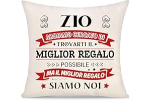 YOSKIASD Zio Regalo Copricuscino per Uomo da Nipote Copricuscini Personalizzato Decorativi Regali di Natale Compleanno Abbiamo Cercato di Trovarti Il Miglior Regalo Possibile Regali Festa del papà (Zio-b)