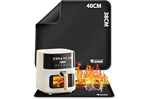 ZJTAPE Alfombrilla resistente al calor - Alfombrillas de silicona ignífugas 40x38cm, Base ignífuga para encimeras de cocina, antideslizantes e impermeables para freidora de aire, cafetera
