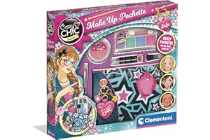 Clementoni Crazy Chic - Make Up Pochette, Trousse Trucchi Lavabili per Bambine di 6+ Anni, Borsetta Cosmetici Completa con Ombretti, Rossetto e Matita Labbra, Gioco Creativo e Idea Regalo, 18697