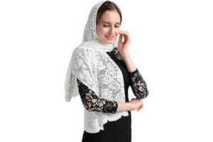 Leimandy Rectangular Veil for Women Long Chapel Veil Mantilla Veil Catholic Church Veils Orthodox Veil V25