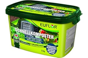 Euflor Schnellkomposter 5 kg•Beschleunigt die Verrottung organischer Abfälle auf Natürliche Art•Magnesiumkalk und wertvollen organischen Bestandteilen • schnelle Umwandlung zu fruchtbaren Humus