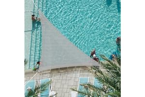 CelinaSun Voile d'ombragePare-Soleil Jardin Balcon Polyéthylène HDPE Respirant Triangle 4,6 x 4,6 x 6,5 m Gris Clair