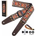 Nefelibata Sangle de guitare, pour guitare basse, électrique et acoustique, bouton de sangle, boucles de sangle et médiators