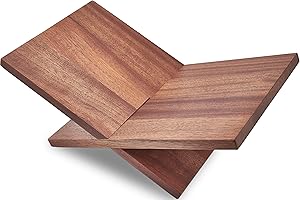Honygebia Leggio in Legno Massello - Supporto in Legno di Sapele con Struttura a Croce, Leggio Aperto per Esposizione e Lettura, Adatto per Arte, Bibbia, Libri di Cucina, Cavalletti, Riviste, Testo