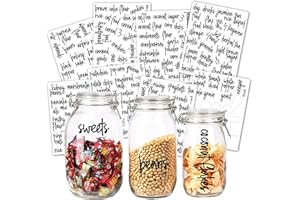 BRIC DODO Pantry Labels,Labels for Jars,168pcs Waterproof Reusable Food Label Sticker, Waterproof Script Jar Labels, Kitchen Organizing Stickers for Glass Cups Containers Bins