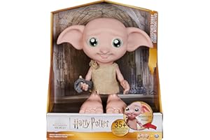Wizarding World Harry Potter - Interaktiver Dobby Hauself Puppe mit über 30 Geräuschen, Sätzen und Bewegungen, Deutsch-Italienisch, Spielzeug für Kinder ab 6 Jahren, Fanartikel