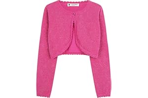 BlackButterfly Filles Manche Longue Boléro Scintillante Enfants Cardigan