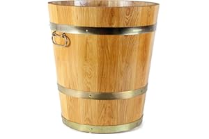 ‎HOLZFEE HolzFee Pflanzkübel Holz Premium Ø 55 x H 50 cm Eichenholz Eiche