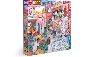 eeBoo 1000 sztuk tektury z recyklingu dla dorosłych, puzzle o mieście Marrakesz, PZTMRH, wielokolorowe