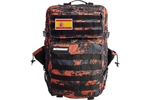 ELITRAINX Mochila 45L Táctica Militar Bandera España Deporte, Cabina Avión, CrossTraining, Aire Libre Deportes Gimnasio Portatil by ELITEX TRAINING