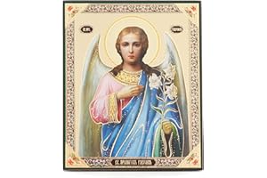 NKlaus Erzengel Gabriel Holz Ikone 10x12cm christlich orthodox, religiös 13920