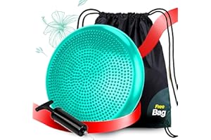 RFAQK Coussin mobile avec pompe et housse de sac à dos - Extra épais, flexible, stabilité pour enfants sensoriels en classe, entraînement et chaise de bureau