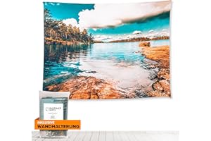 District North Arazzo da parete – 150 x 130 cm – Telo da parete di alta qualità in tessuto jacquard – tappeto da parete con 4 fissaggi (Heading North, 150 x 130 cm)