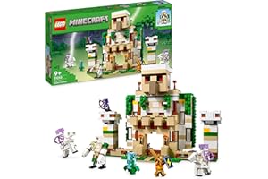 LEGO 21250 Minecraft La Forteresse du Golem de Fer, Jouet Château Qui se Transforme en Grande Figurine, avec 7 Minifigurines Tels Que 2 Chevaliers, Le Golem de Fer et Un Creeper, Idée Cadeau Enfants