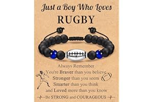 Shuxin Football Gifts for Boys, Football Bracelet for Teenage Boys, Birthday Christmas Graduation Presents for Grandson Son Team Friends Nephew Brother