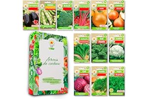 LW TORAF TORAF set de semillas de hortalizas 12 pack, kit semillas huerto semillas ecologicas para cocina, balcón y jardín, berenjena, remolacha, cebollas, col, eneldo, coliflor y otros, owngrown