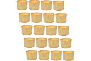 FAH FAMILY AT HOME Panettenform hoch 750 g (20 Stück) – Professionelle Backförmchen aus reinem Zellpapier aus Mikrofaser, Papierform, für Brötchen und andere Teige, hitzebeständig bis 220 °C