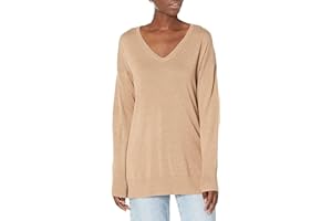 Amazon Essentials Pull Tunique Léger À Manches Longues Et Col En v (Disponible En Grande Taille) Femme