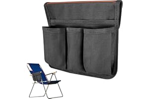 AYMQC Armlehne Organizer Tasche Outdoor Camping Kermit Stuhl Armlehnen-Hängetasche Faltbare Hängende Aufbewahrungstasche mit 1 Großen Tasche 3 Kleinen Taschen Schwarz