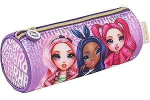 FRANCO COSIMO PANINI RAINBOW HIGH - Trousse d'école Ronde Porte-Papeterie avec Tirette en métal - Petit étui pour Enfant idéal pour l'école garçons et Enfants, 20 x 8 x 8 cm, Rose, Taglia Unica, Casual