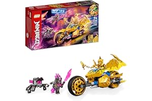 LEGO Ninjago Moto Drago d’Oro di Jay, Set Serie TV Crystallized con Minifigure Vengestone, Veicolo Giocattolo, Giochi per Bambini dai 7 Anni 71768