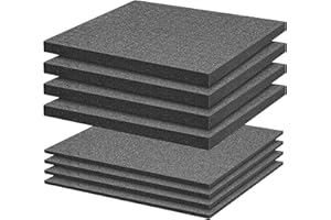 GIONAR Espuma de cuadrícula de cubo – 4 unidades 300 x 300 x 2,5 mm/4 unidades 300 x 300 x 10 mm – Maletín de herramientas de cámara de espuma – Bandeja para maletines de miniaturas – Herramientas de espuma