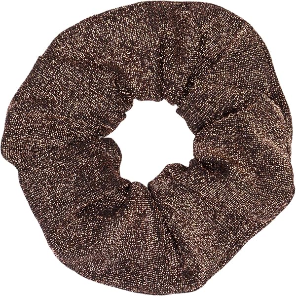 StyleBREAKER Damen Scrunchie Haargummi XXL – Mit Metallfeder-Print, Weinrot, 12 Cm Durchmesser