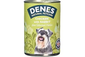 Denes Complete Adult Wet Dog Food Rabbit and Chicken, 12 x 400 g