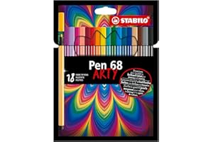 STABILO Pen 68 - Pennarello Premium - ARTY - Astuccio da 18 - Colori Assortiti