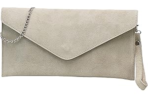 SH Leder Skóra naturalna Clutch torba na ramię mała torebka torebka wieczorowa zamszowa lub metaliczna 31,5 x 16,5 cm Palma G299