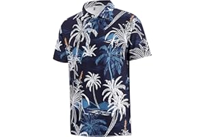ELETOP Polo Shirts for Men Moisture Wicking Quick-Dry 4 Way Stretch Golf Shirts Casual Print Colorful Mens Polo Shirts Short Sleeve…