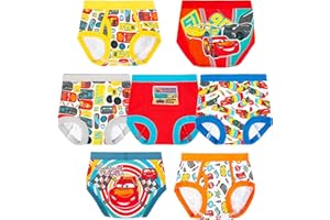 Disney Boys' Pixar Cars Toddler Potty Training Pant and Starter Kit with Stickers & Tracking Chart Sizes 18m, 2t, 3t, 4t