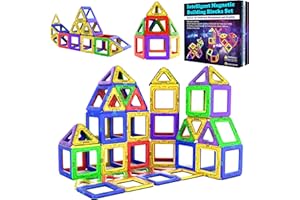 DESIRE DELUXE Blocs de Construction Magnétiques – Cadeaux de pour Les Enfants – Blocs de constructions aimantés - Jeux pour garçons et Filles - Créatif et éducatif pour Enfants de 2, 3, 4, 5, 6, 7 Ans