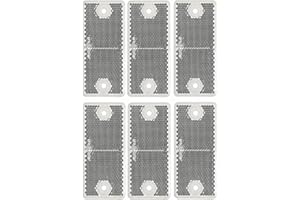 Woola Screw Reflector,6 Pack Rectangular White Side Reflector Trailer,Size 90x40 mm Cat Eye White Reflectors Gate Post Fence Caravan