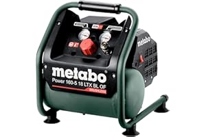 Metabo Akku-Kompressor Power 160-5 18 LTX BL OF – 601521850 – 18 V – Kompressor mit Brushless-Motor – Ohne Akku und Ladegerät