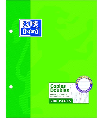 Stock Bureau - OXFORD Feuilles Simples COLOR SYSTEM A4 Perforées 200 - 7