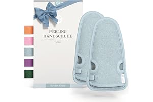LoWell® 2 piezas de guantes exfoliantes - Guante exfoliante para baño turco para cuerpo y cara - Guía de exfoliación y 2 ventosas como bonus - Gris
