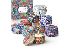 Auriostar Set 9 Candele Profumate, Candele Profumate Natalizie Per Regalo Natale Donna, Candele Natalizie Decorative, Regalo Donna Perfetti per Natale, Compleanno, Mamma